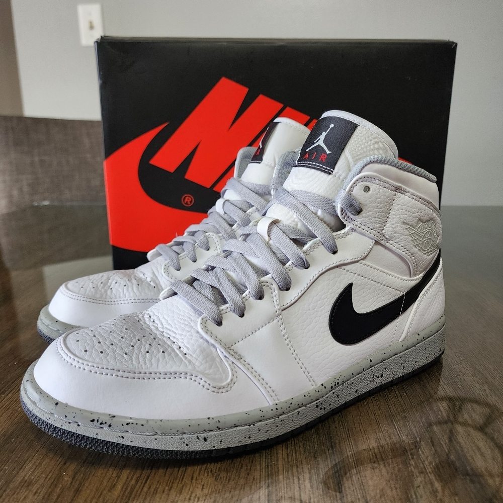 Air Jordan 1 Mid White Cement (Used)